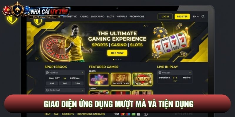 Giao diện ứng dụng mượt mà và tiện dụng
