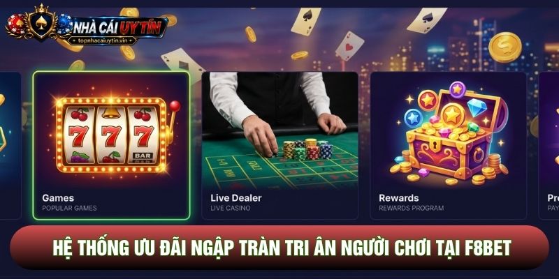 Hệ thống ưu đãi ngập tràn tri ân người chơi tại F8bet